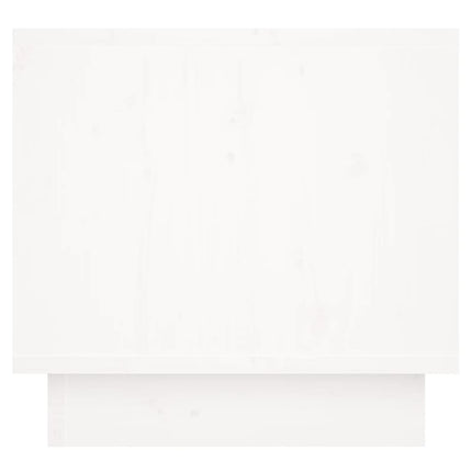 Sängbord 2 st vit 35x34x32 cm massiv furu