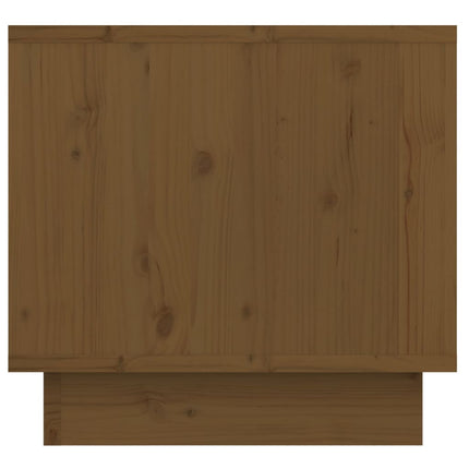 Sängbord 2 st honungsbrun 35x34x32 cm massiv furu