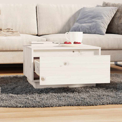 Soffbord vit 55x56x32 cm massiv furu