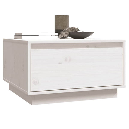 Soffbord vit 55x56x32 cm massiv furu