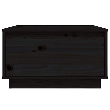 Soffbord svart 55x56x32 cm massivt furu