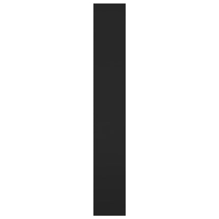 Bokhylla Rumsavdelare svart 80x30x198 cm konstruerat trä