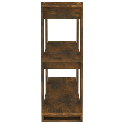 Bokhylla/Rumsavdelare rökfärgad ek 100x30x87 cm