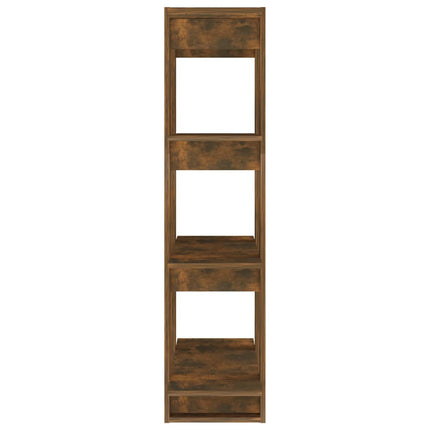 Bokhylla/Rumsavdelare rökfärgad ek 80x30x123,5 cm