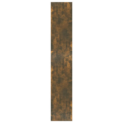 Bokhylla/Rumsavdelare rökfärgad ek 60x30x166 cm konstruerat trä