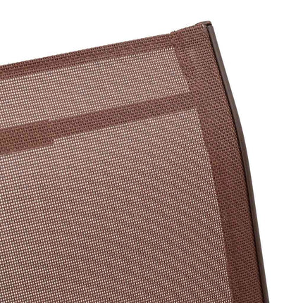 Stapelbara trädgårdsstolar 2 st brun textilentyg