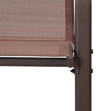 Stapelbara trädgårdsstolar 4 st brun textilentyg