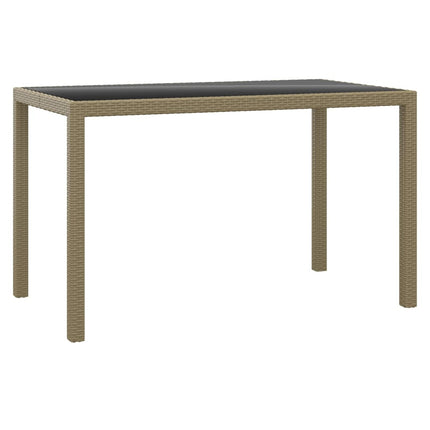 Matgrupp för trädgården med dynor 3 delar konstrotting beige