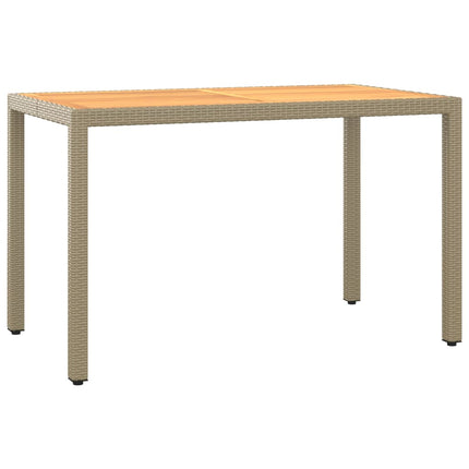 Matgrupp för trädgården 3 delar med dynor konstrotting beige