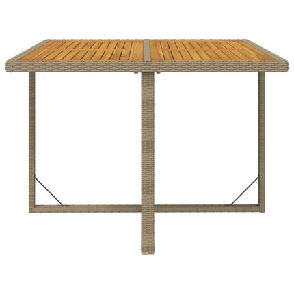 Matgrupp för trädgården med dynor 9 delar konstrotting beige