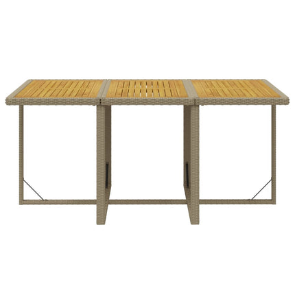 Matgrupp för trädgården med dynor 11 delar konstrotting beige