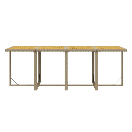 Matgrupp för trädgården med dynor 13 delar konstrotting beige
