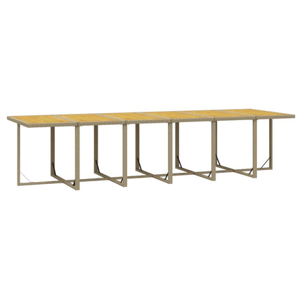 Matgrupp för trädgården med dynor 17 delar konstrotting beige