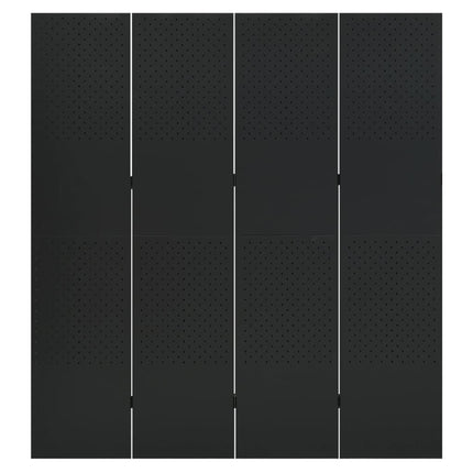 Rumsavdelare 4 paneler 2 st svart 160x180 cm stål