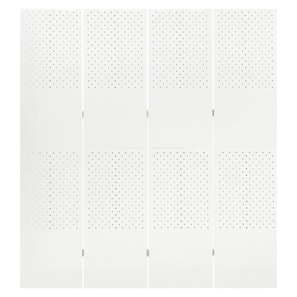 Rumsavdelare 4 paneler 2 st vit 160x180 cm stål