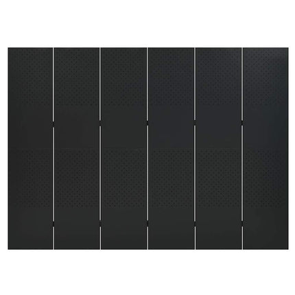 Rumsavdelare 6 paneler 2 st svart 240x180 cm stål