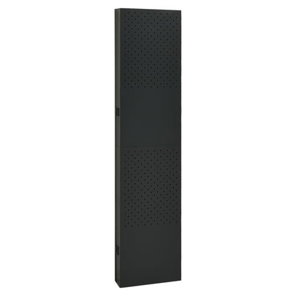 Rumsavdelare 6 paneler 2 st svart 240x180 cm stål