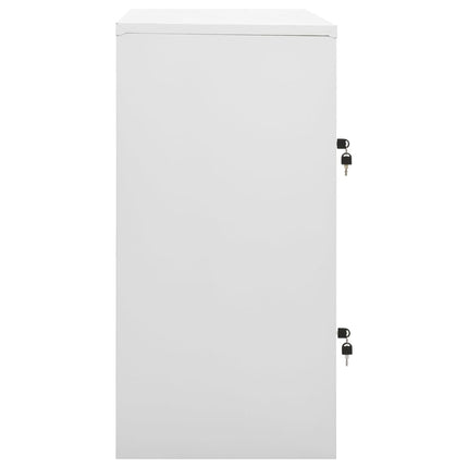 Förvaringsskåp 2 st ljusgrå och blå 90x45x92,5 cm stål