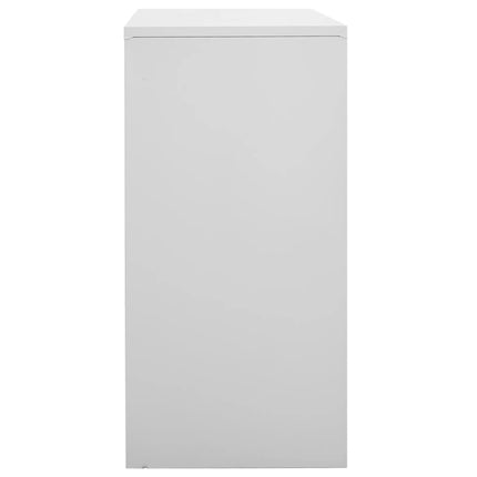 Förvaringsskåp 2 st ljusgrå 90x45x92,5 cm stål