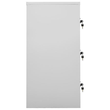 Förvaringsskåp 5 st ljusgrå och röd 90x45x92,5 cm stål
