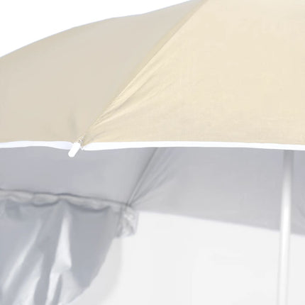 Strandparasoll med sidoväggar sand 215 cm