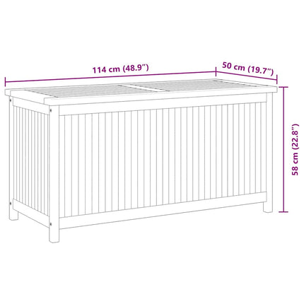 Trädgårdslåda 114x50x58 cm massiv teak