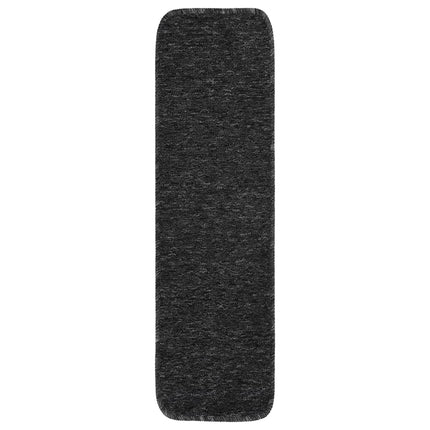 Trappstegsmattor 15 st 75x20 cm antracit rektangulär