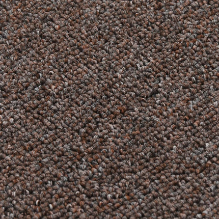 Trappstegsmattor 15 st 75x20 cm brun rektangulär