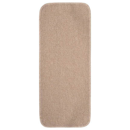 Trappstegsmattor halkfri 15 st 60x25 cm beige rektangulär