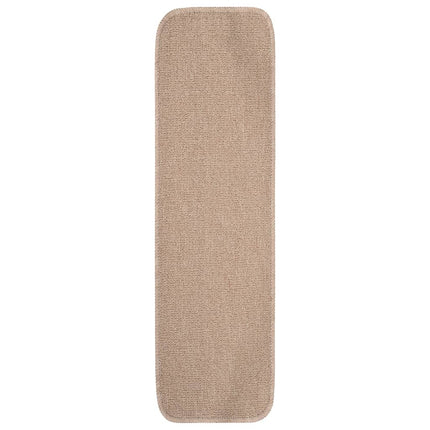 Trappstegsmattor 15 st 75x20 cm beige rektangulär