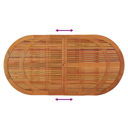 Trädgårdsbord 200x100x75 massivt eukalyptusträ