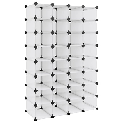 Skohylla transparent 93x36,5x140 cm PP