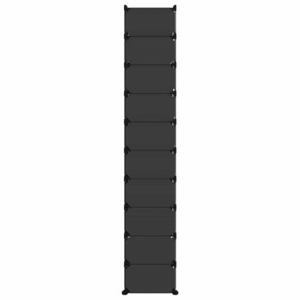 Skohylla svart 44x32x174 cm PP