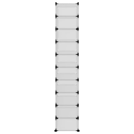 Skohylla transparent 44x32x174 cm PP