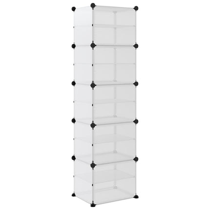Skohylla transparent 44x31,5x153,5 cm PP