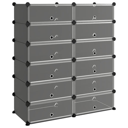 Skohylla svart 94,5x36,5x106 cm PP