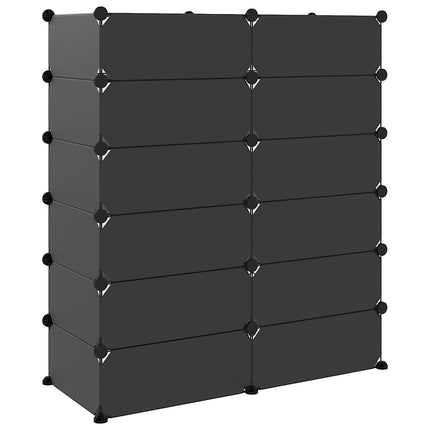 Skohylla svart 94,5x36,5x106 cm PP