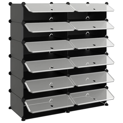 Skohylla svart 94,5x36,5x106 cm PP