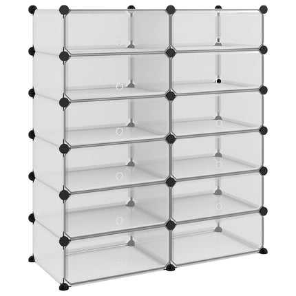 Skohylla transparent 94,5x36,5x106 cm PP