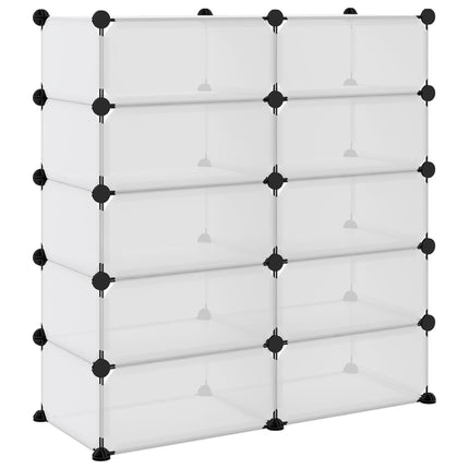 Skohylla transparent 84x32x88,5 cm PP