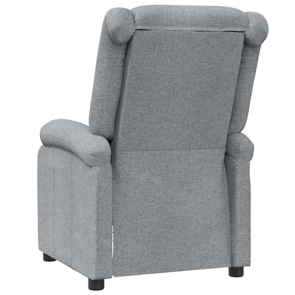 Massagefåtölj ljusgrå tyg