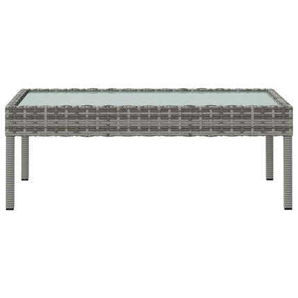 Loungegrupp för trädgården 8 delar med dynor konstrotting grå
