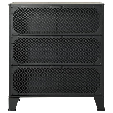 Förvaringsskåp 2 delar grå 72x36x82 cm metall och MDF