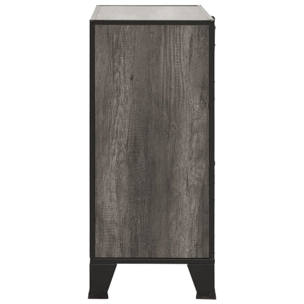 Förvaringsskåp 2 delar grå 72x36x82 cm metall och MDF