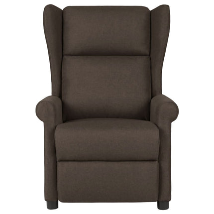 Reclinerfåtölj mörkbrun tyg