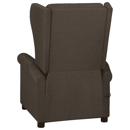Reclinerfåtölj mörkbrun tyg