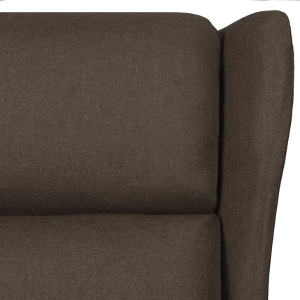 Reclinerfåtölj mörkbrun tyg