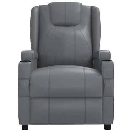 Reclinerfåtölj grå konstläder