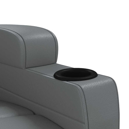 Reclinerfåtölj grå konstläder