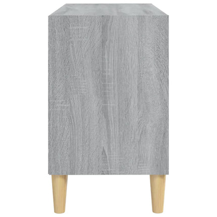 Tv-bänk med massiva ben grå sonoma 69,5x30x50 cm